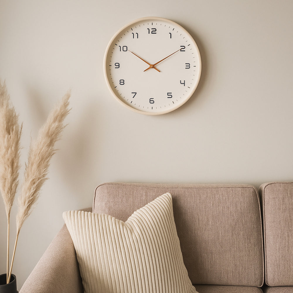 Reloj de pared decorativo moderno de madera maciza, silencioso y sin tictac