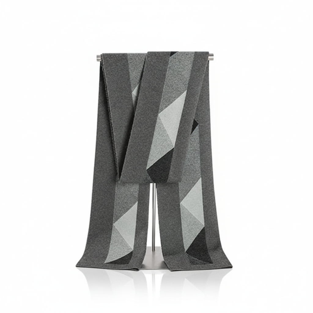 Bufanda de invierno suave y elegante con estampado para hombre