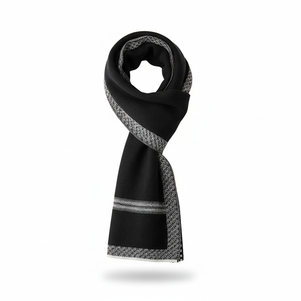 Bufanda de invierno suave y elegante con estampado para hombre