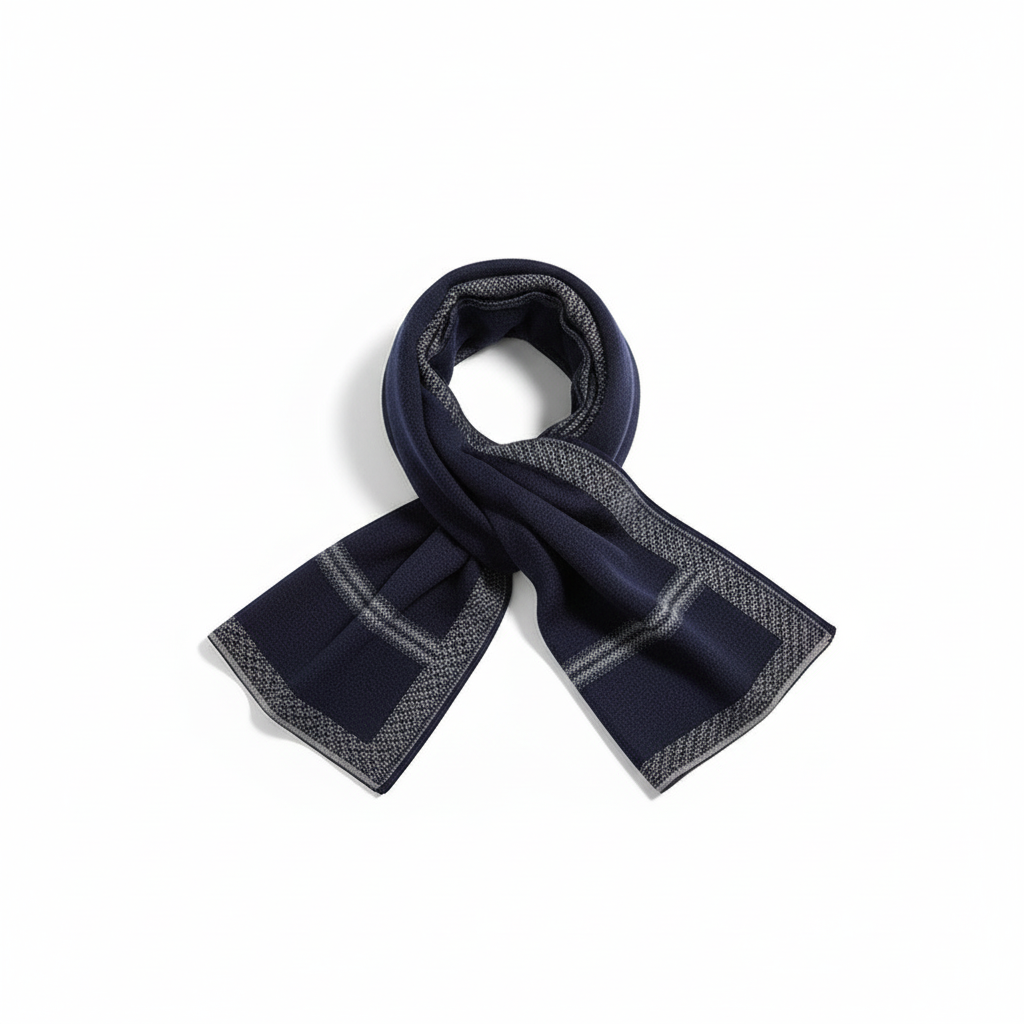 Bufanda de invierno suave y elegante con estampado para hombre