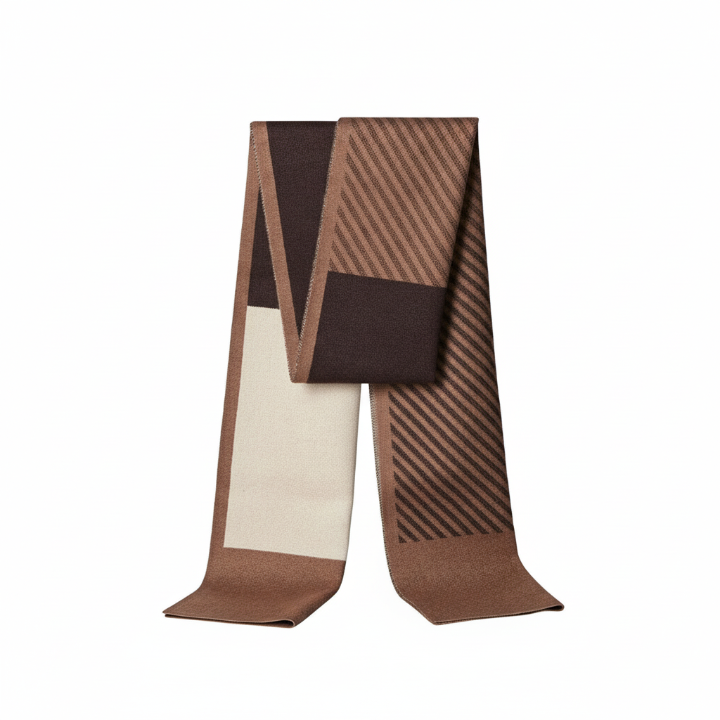 Bufanda de invierno suave y elegante con estampado para hombre