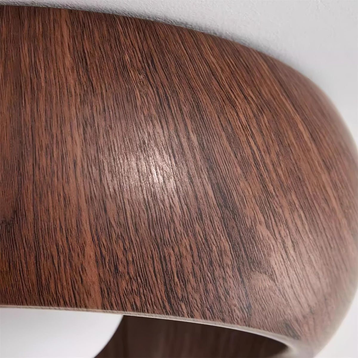 Lámpara de techo minimalista redonda de madera, estilo escandinavo japandi, de superficie