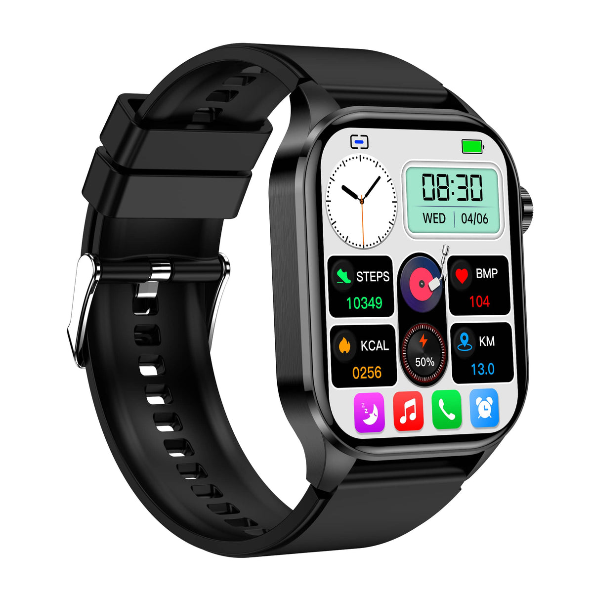 Reloj inteligente resistente al agua con pantalla AMOLED y seguimiento de la frecuencia cardíaca y el ECG