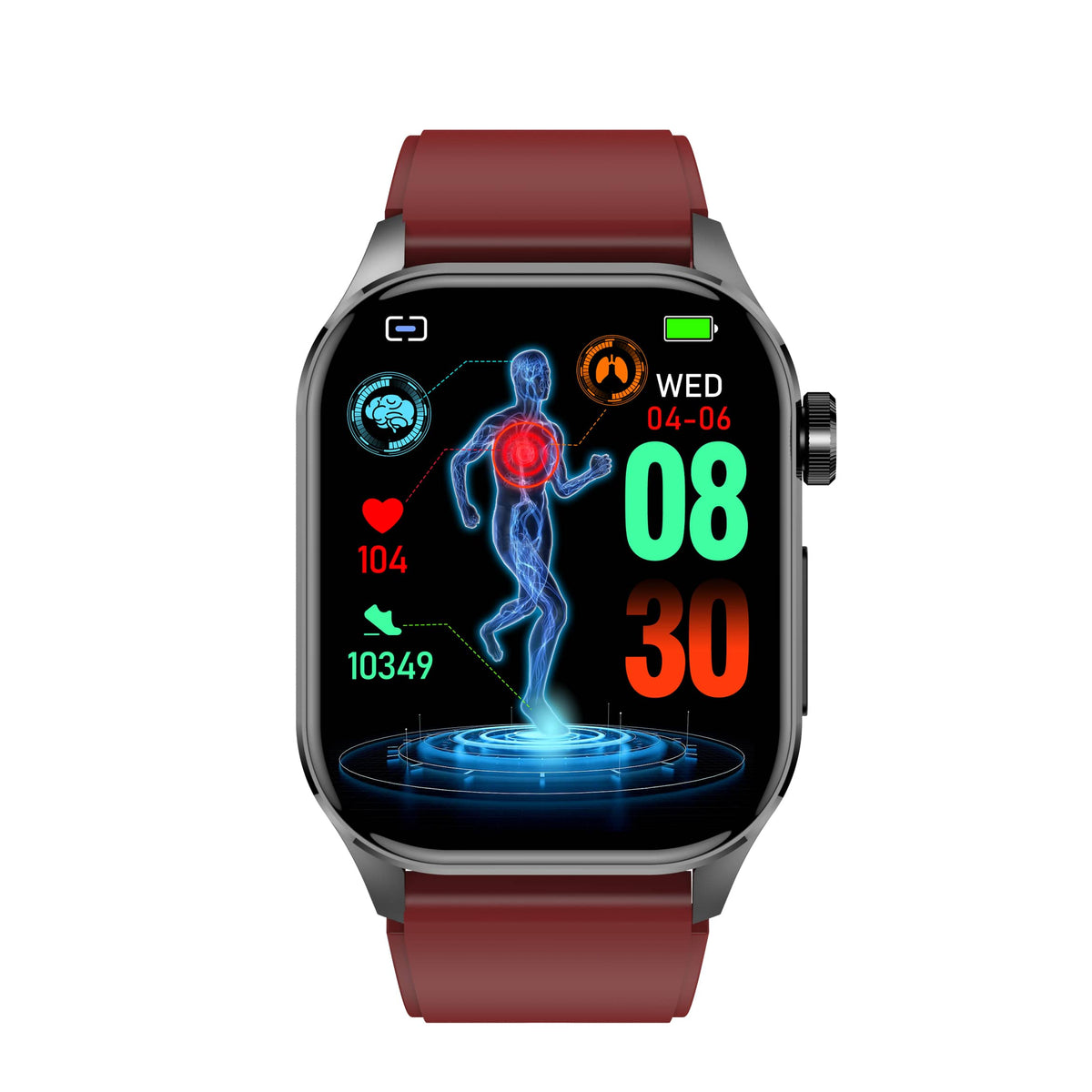 Reloj inteligente resistente al agua con pantalla AMOLED y seguimiento de la frecuencia cardíaca y el ECG