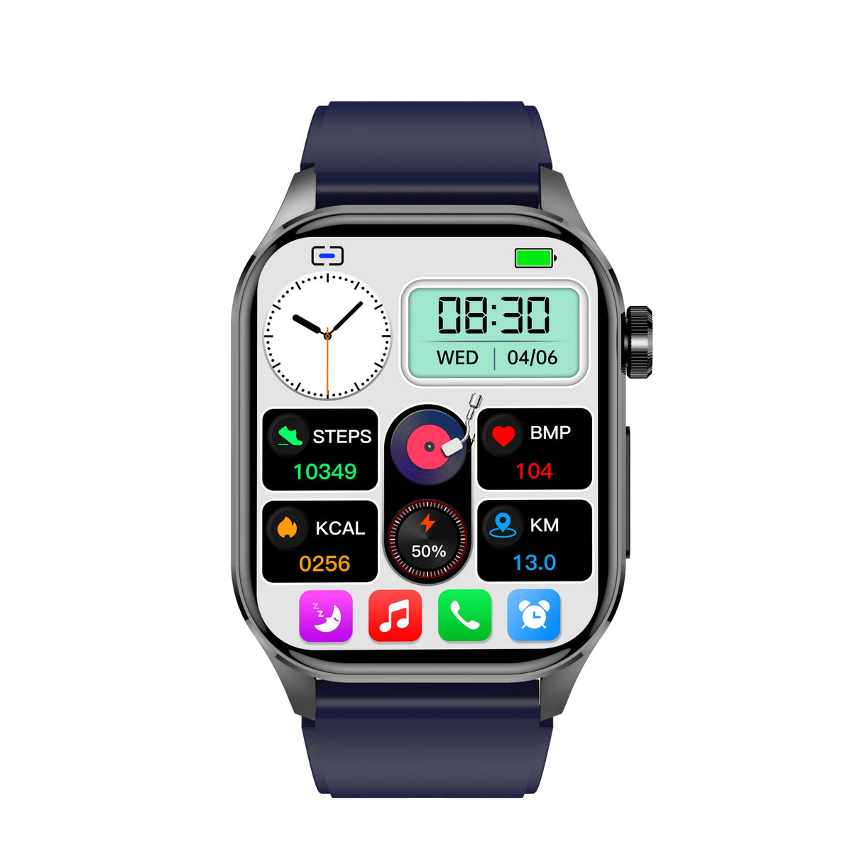 Reloj inteligente resistente al agua con pantalla AMOLED y seguimiento de la frecuencia cardíaca y el ECG
