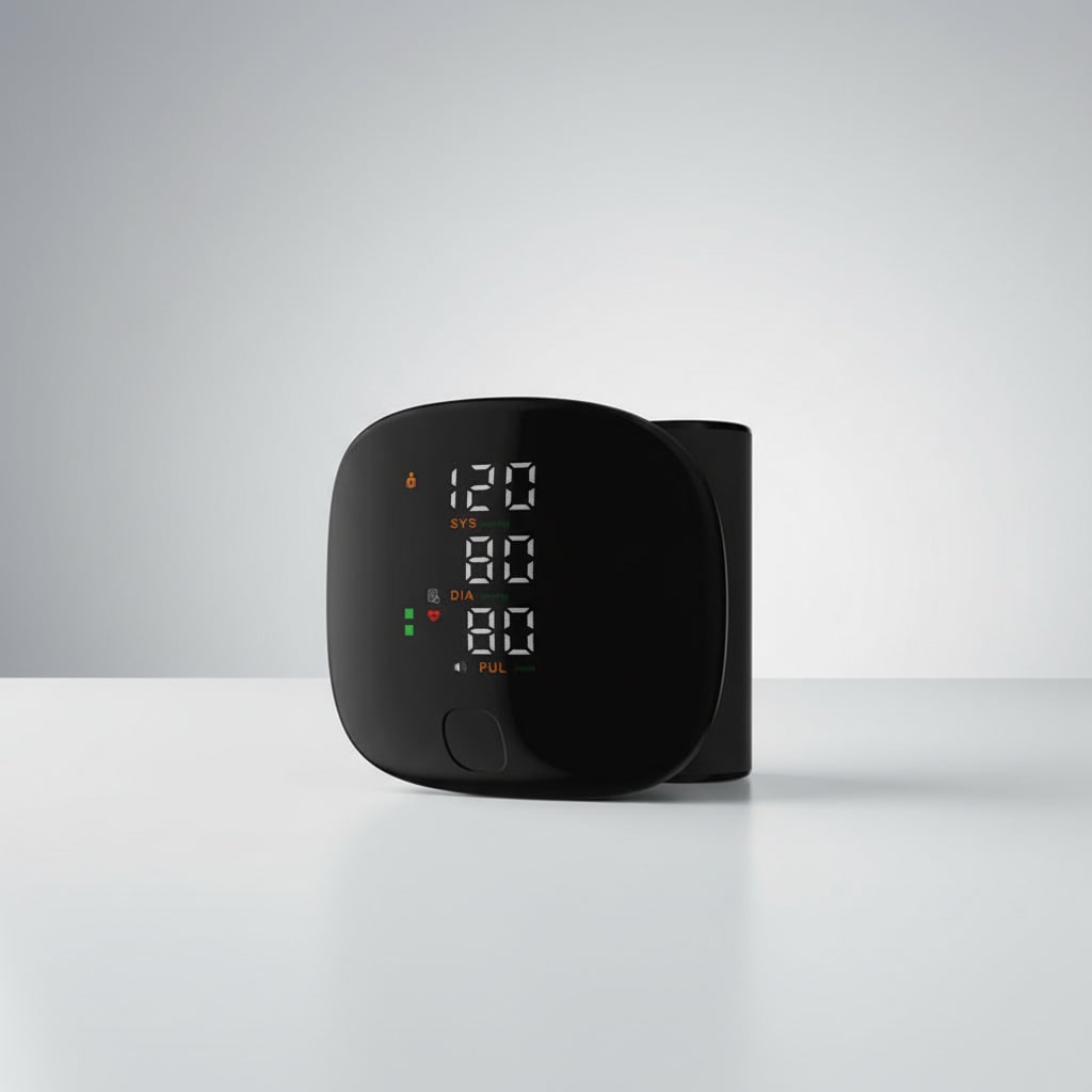 Monitor compacto, recargable y automático de presión arterial de muñeca, con detección de arritmias