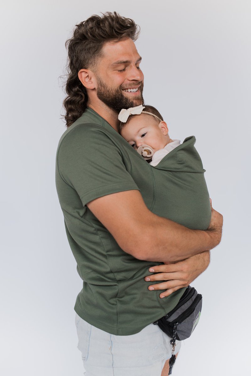 Fular portabebés ergonómico ajustable, suave y transpirable, tipo camiseta