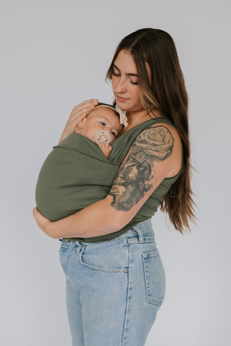 Fular portabebés ergonómico ajustable, suave y transpirable, tipo camiseta