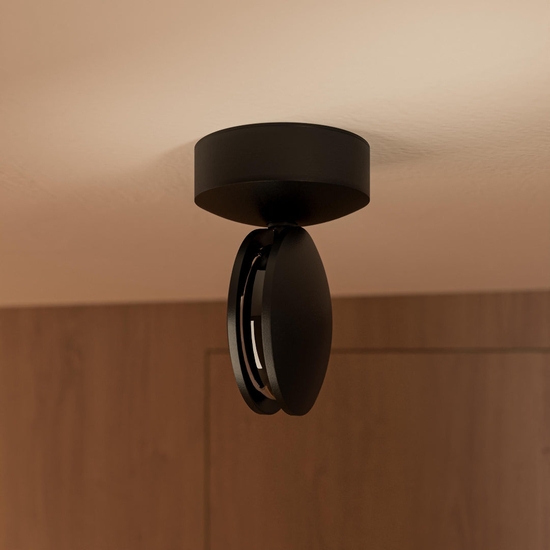 Lámpara de techo minimalista regulable con acabado mate y foco para interiores