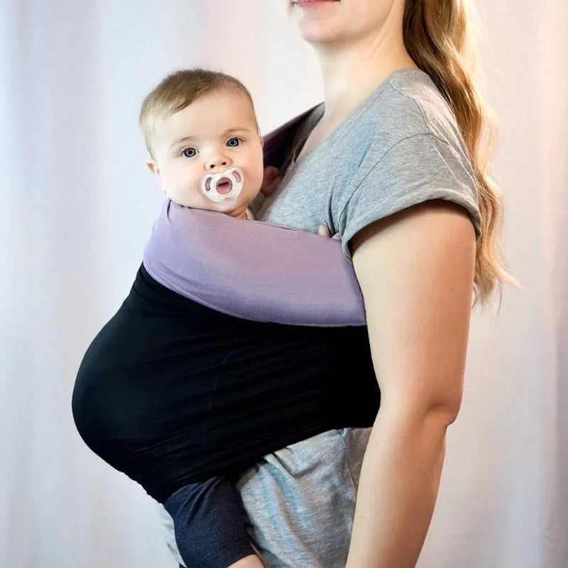 Fular portabebés suave, transpirable, ergonómico, ajustable y manos libres