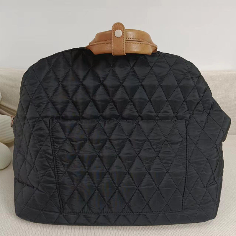 Bolso tote portamascotas de malla transpirable con asa acolchada