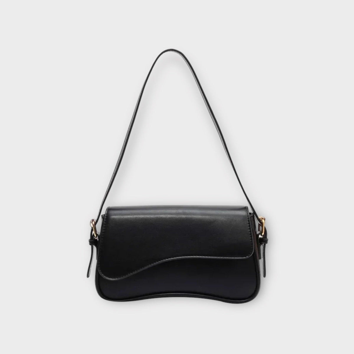 Elegante bolso de hombro compacto y resistente para mujer con cierre magnético