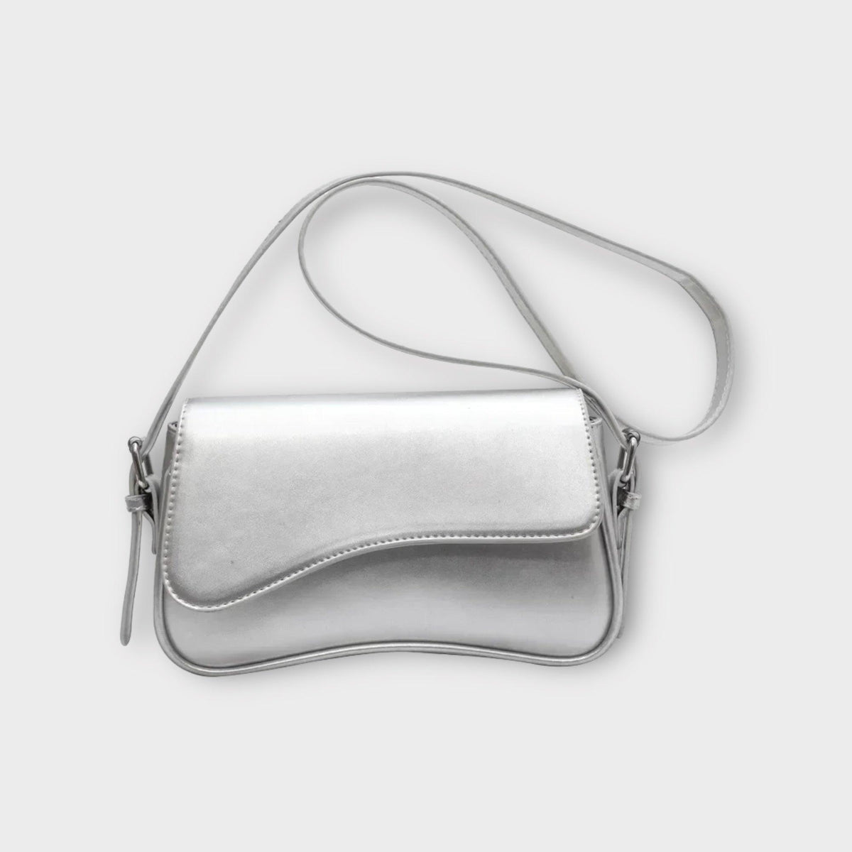 Elegante bolso de hombro compacto y resistente para mujer con cierre magnético