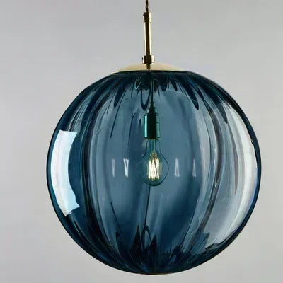 Lámpara colgante contemporánea de bajo consumo con globo de vidrio estilo nórdico