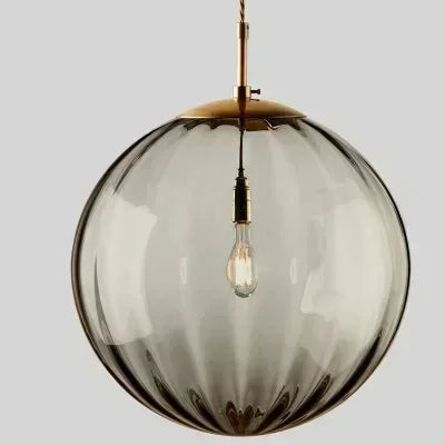 Lámpara colgante contemporánea de bajo consumo con globo de vidrio estilo nórdico