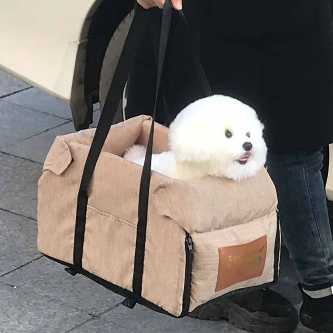 Asiento de seguridad para mascotas para el coche, con reposabrazos acolchado y tejido Oxford impermeable