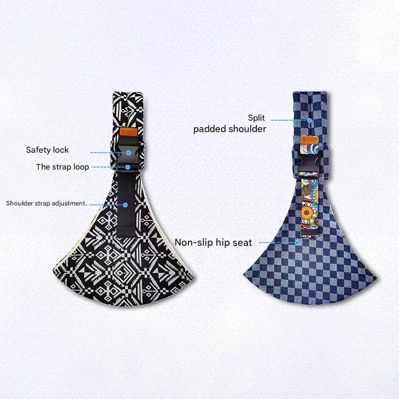 Portabebés ergonómico ajustable para la cadera, de algodón acolchado y mezcla de algodón