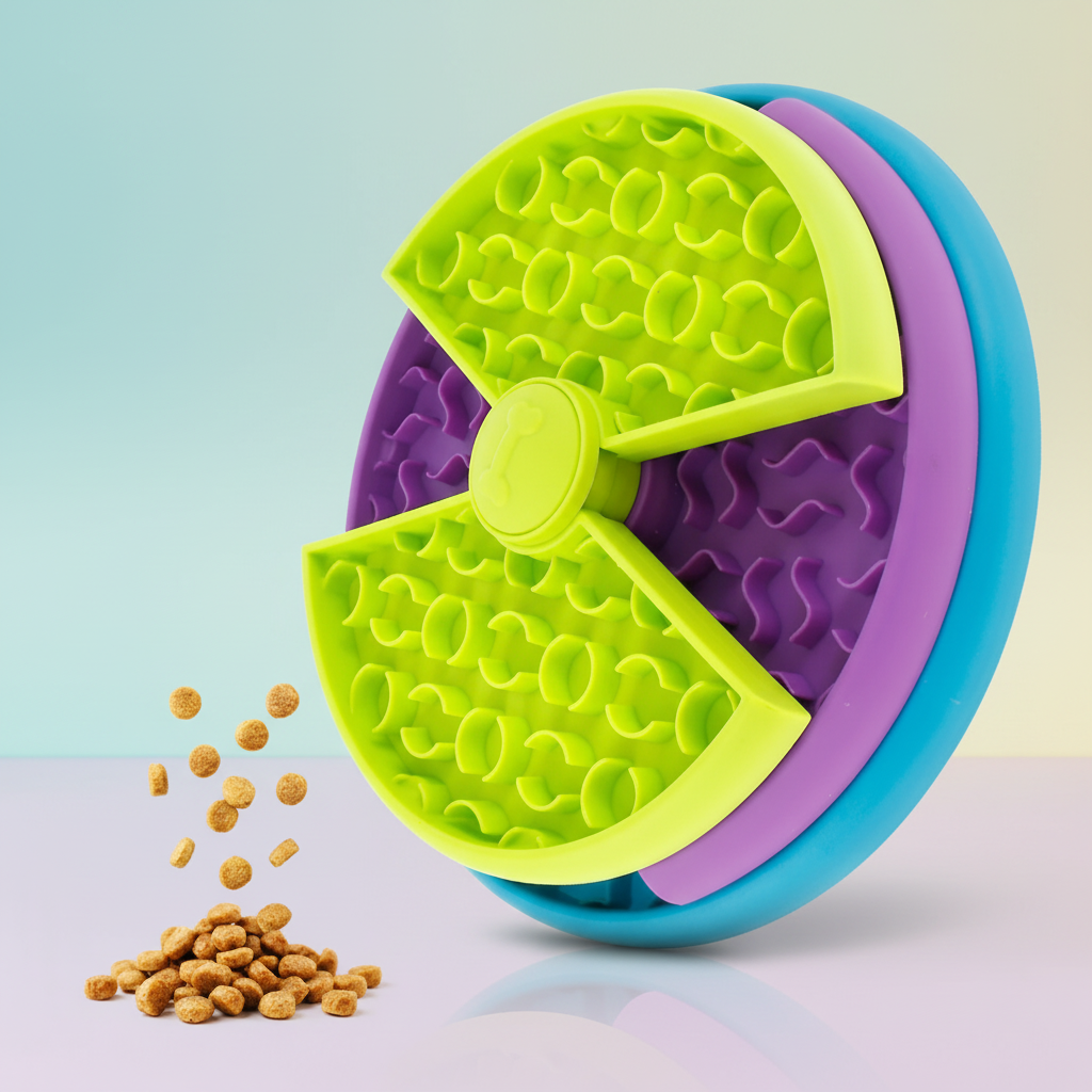 Cuenco interactivo para perros con diseño de alimentación lenta y varios niveles de búsqueda de comida