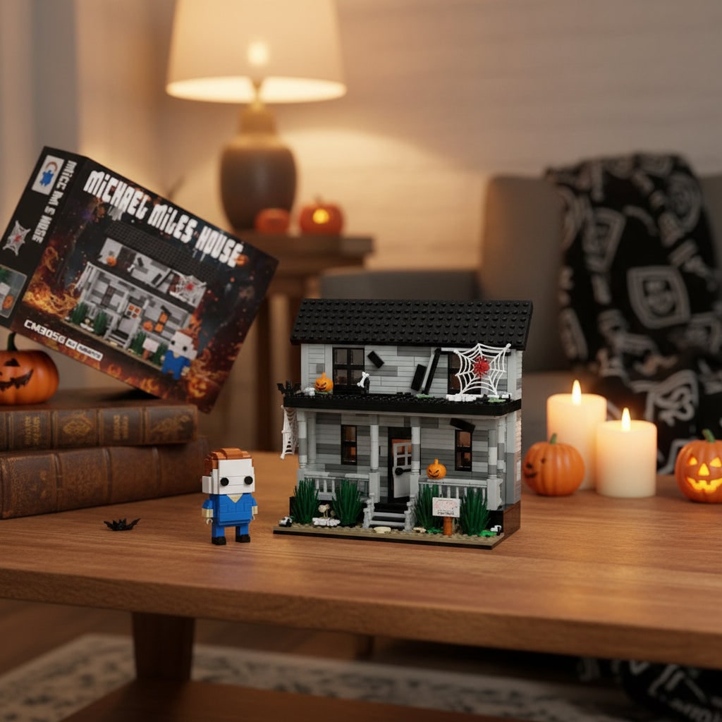 Set de juguete de bloques de construcción de una casa encantada para Halloween