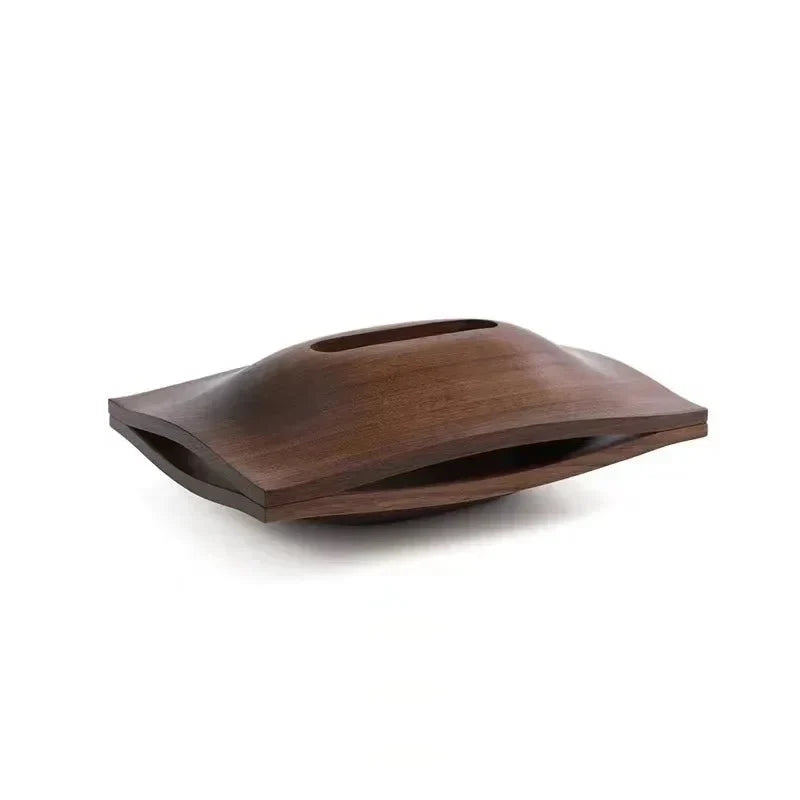 Portapañuelos rectangular escandinavo minimalista de madera de pino