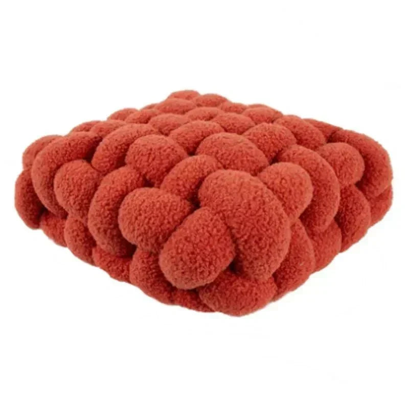 Cojín decorativo suave de felpa con forma de nudo nórdico