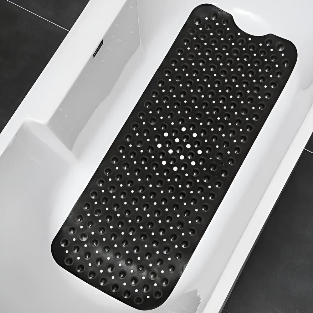 Alfombrilla de baño antideslizante con agarre por succión y drenaje rápido
