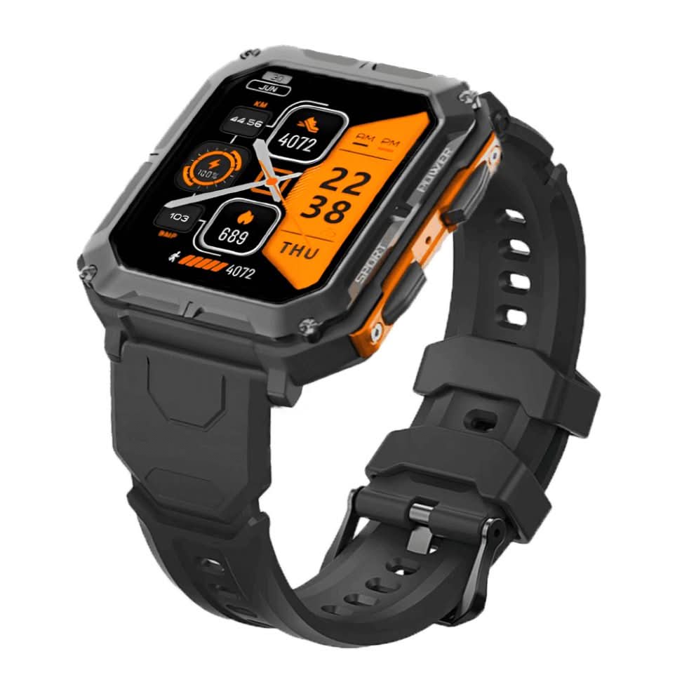 Reloj inteligente resistente a golpes e impermeable, de grado militar, con monitorización de la salud