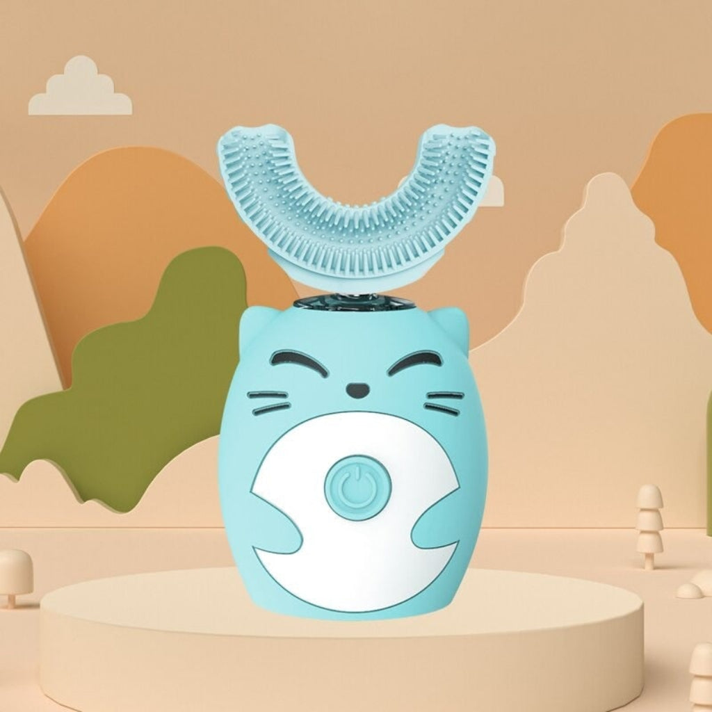 Cepillo de dientes eléctrico sónico infantil, ergonómico y de silicona suave