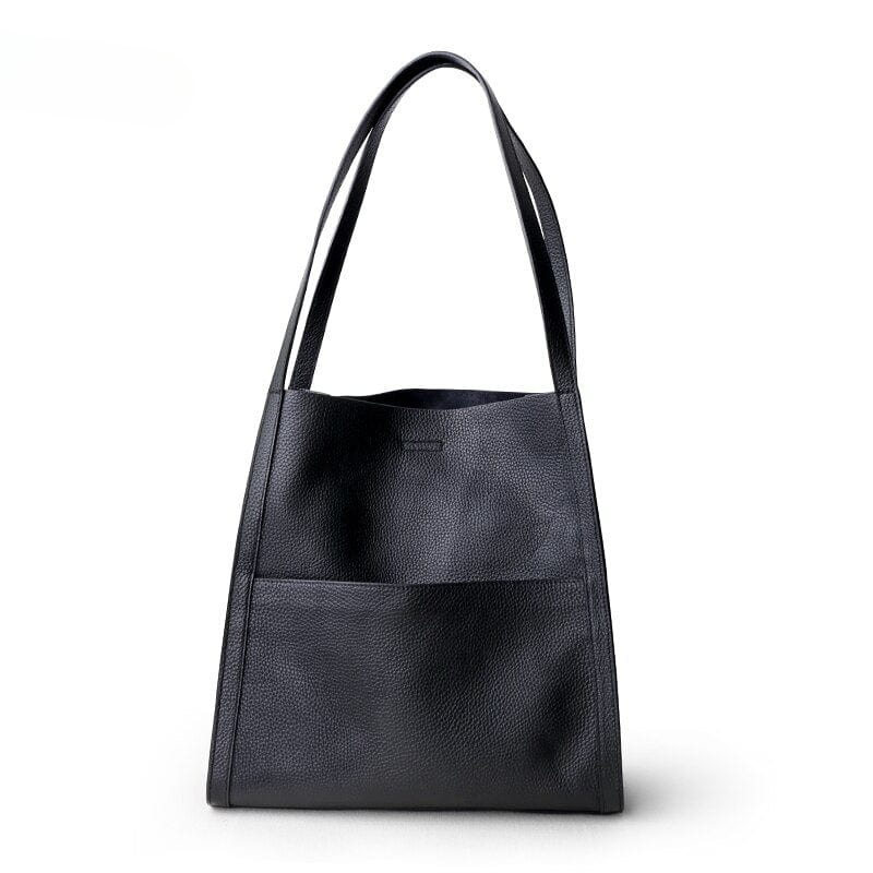 Bolso de hombro de cuero genuino, espacioso, para uso diario
