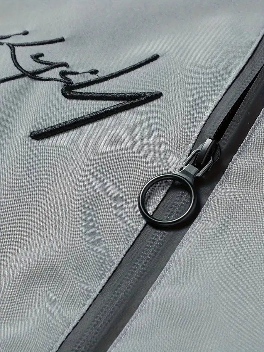 Chaqueta bomber ligera para hombre, con cierre y cuello de béisbol