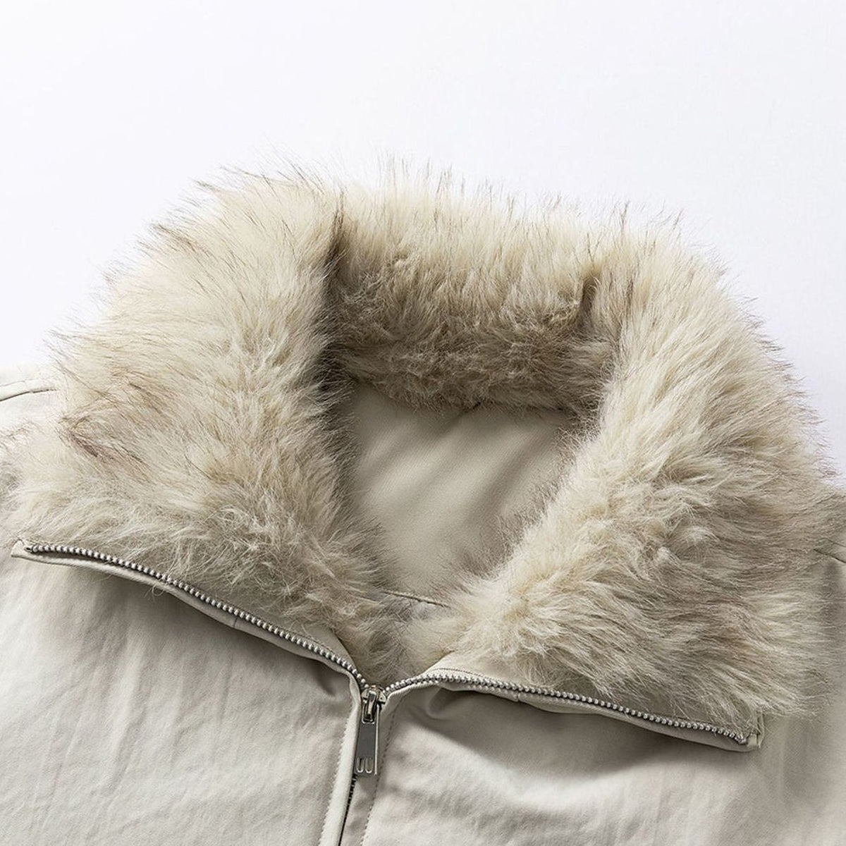 Chaqueta bomber cortavientos para hombre con forro de pelo sintético y cierre