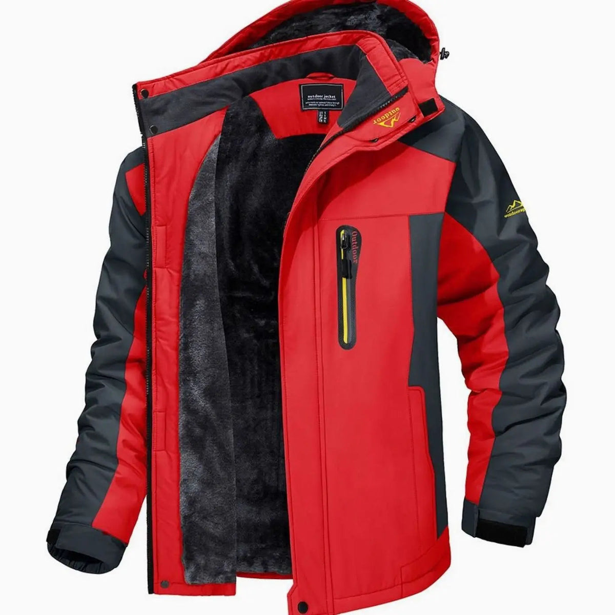 Chaquetas de invierno resistentes para hombre con capucha y forro polar