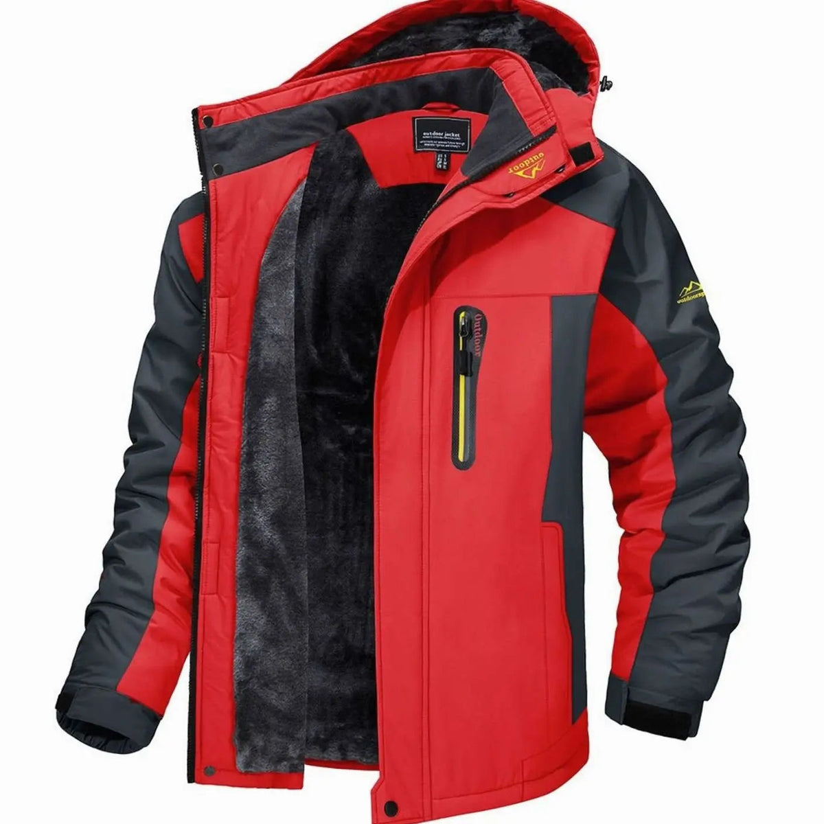 Chaquetas de invierno aislantes para hombre con capucha y forro polar