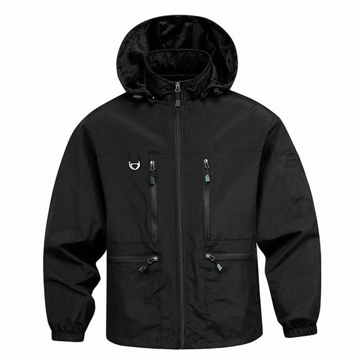 Chaqueta cortavientos ligera con capucha para hombre, para exteriores