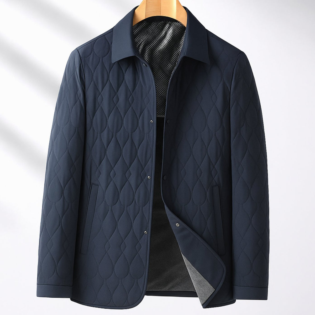 Chaqueta acolchada ligera para hombre, con botones delanteros