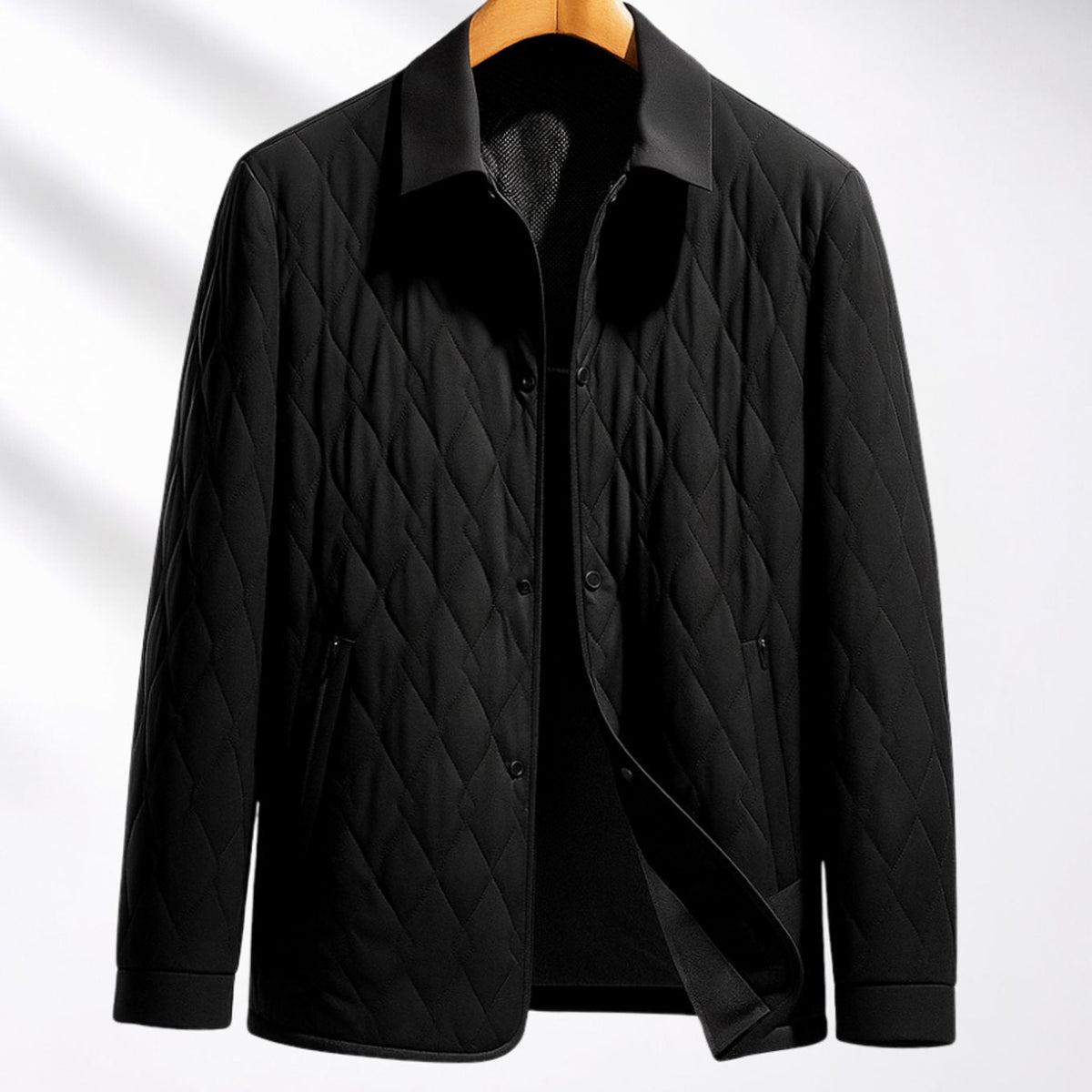Chaqueta acolchada ligera para hombre, con botones delanteros