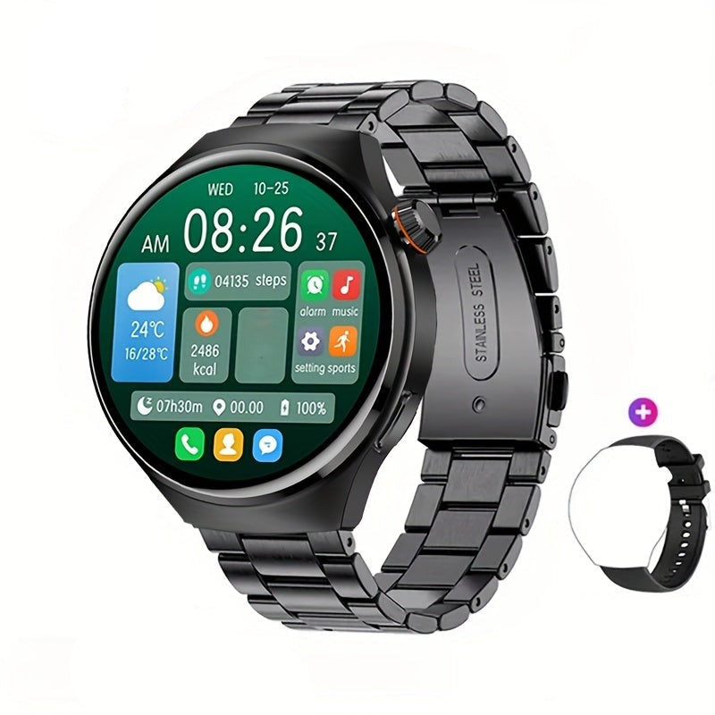 Reloj inteligente redondo con pantalla táctil, NFC, GPS y monitor de actividad física, para hombre