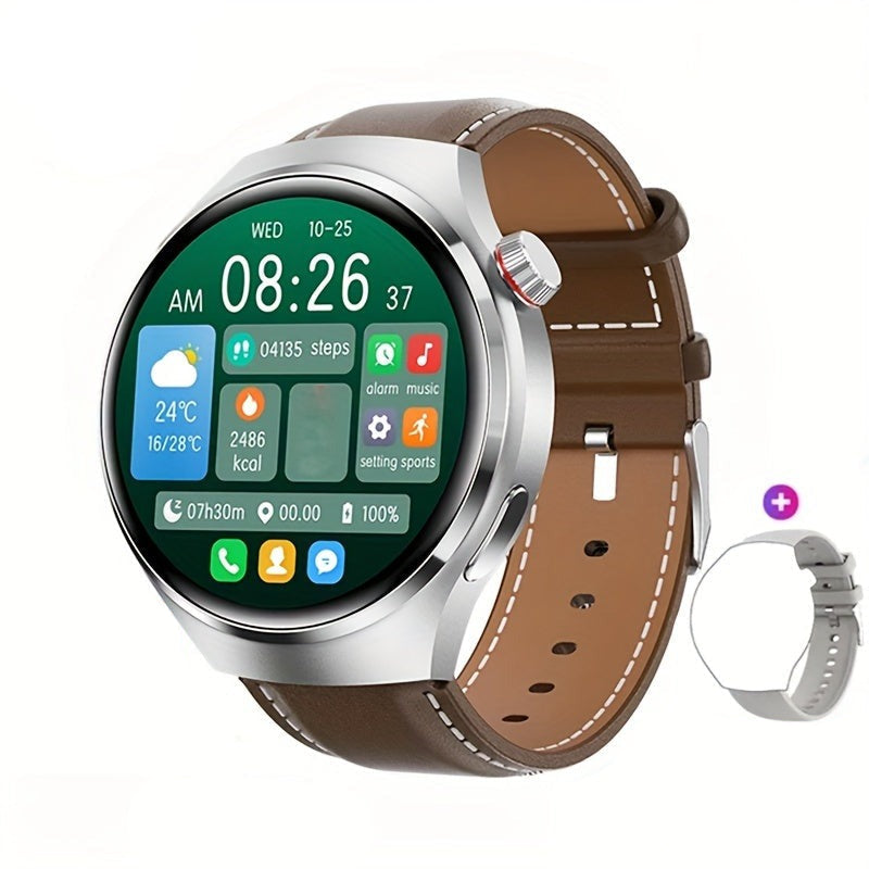 Reloj inteligente redondo con pantalla táctil, NFC, GPS y monitor de actividad física, para hombre