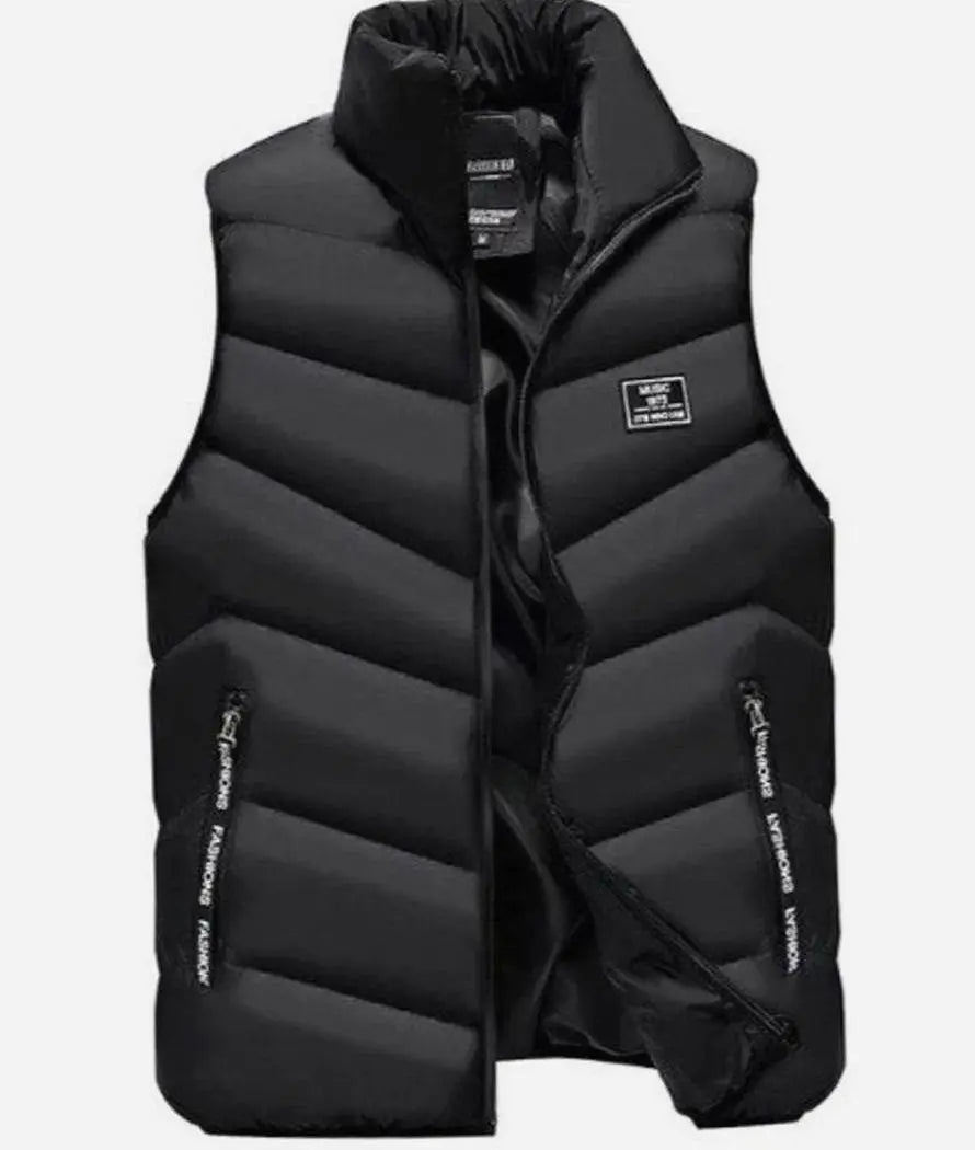 Chaleco acolchado de plumón para hombre, sin mangas