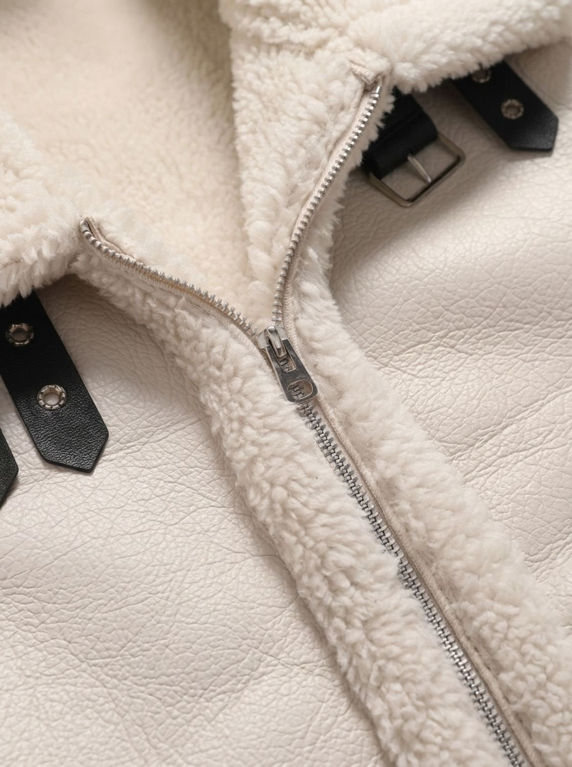 Noah | Chaqueta bomber B3 de piel sintética para hombre, con forro de borreguito