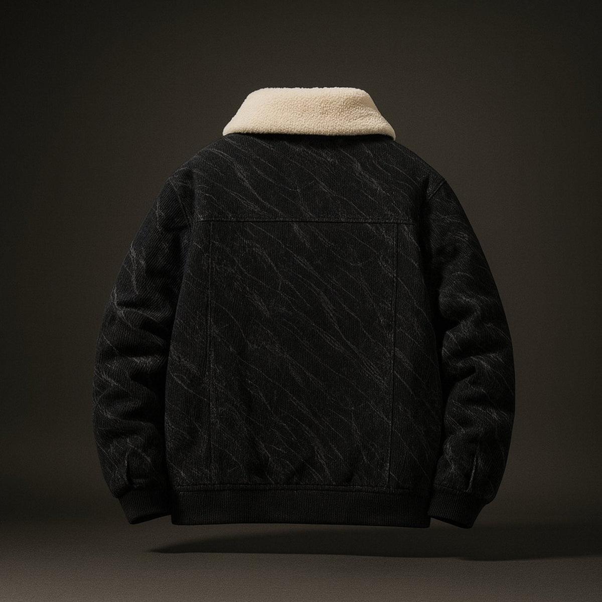 Chaqueta trucker de pana para hombre, forrada de borreguito