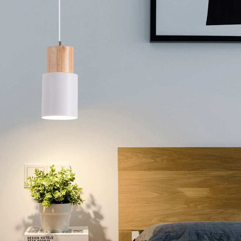 Lámpara colgante minimalista cilíndrica de aluminio con cable ajustable