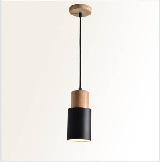 Lámpara colgante minimalista cilíndrica de aluminio con cable ajustable