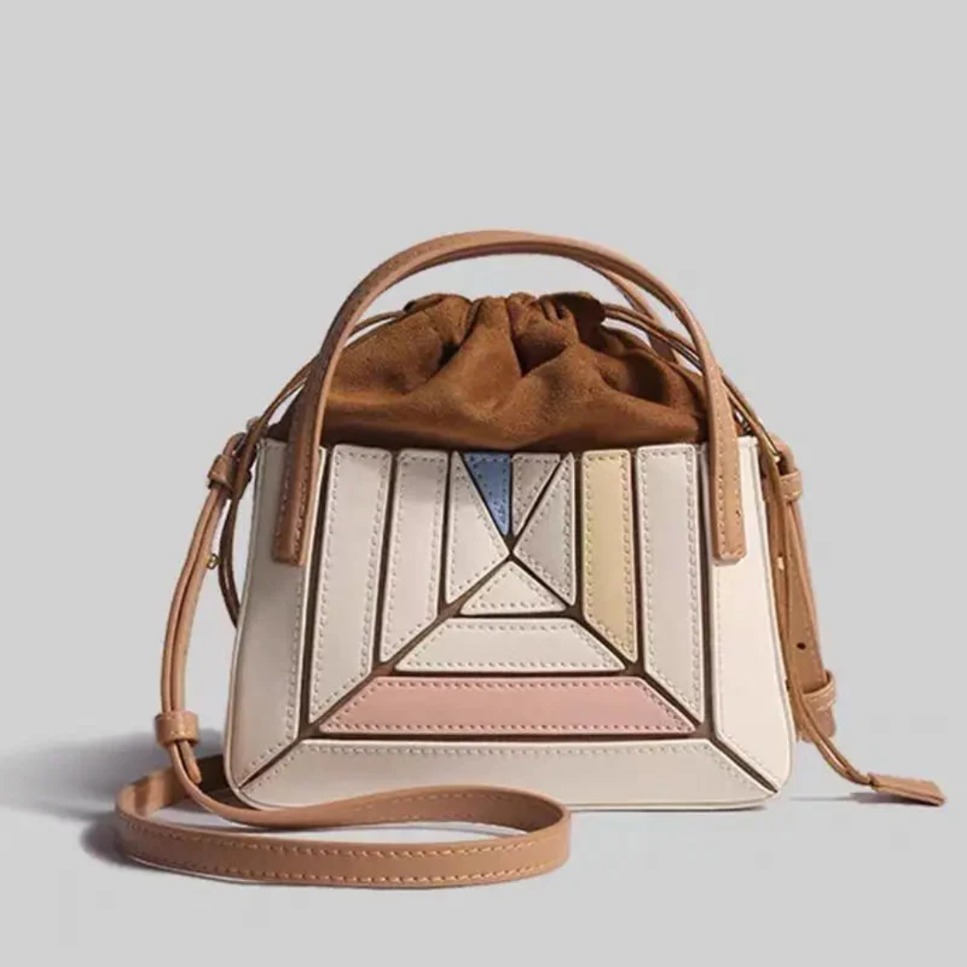Bolso tote geométrico de uso diario, espacioso y con múltiples paneles