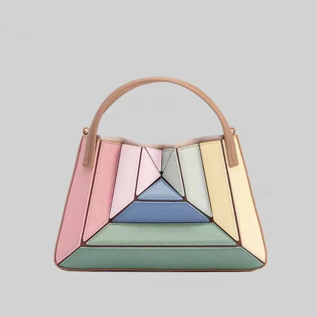 Bolso tote geométrico de uso diario, espacioso y con múltiples paneles