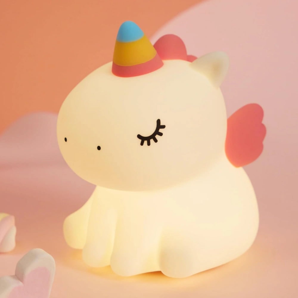 Lámpara de mesa nocturna infantil portátil con forma de animal, regulable y adorable
