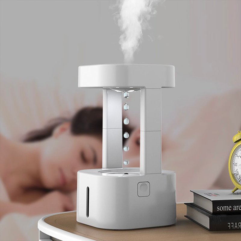 Humidificador de aire portátil compacto de gotas de agua antigravedad