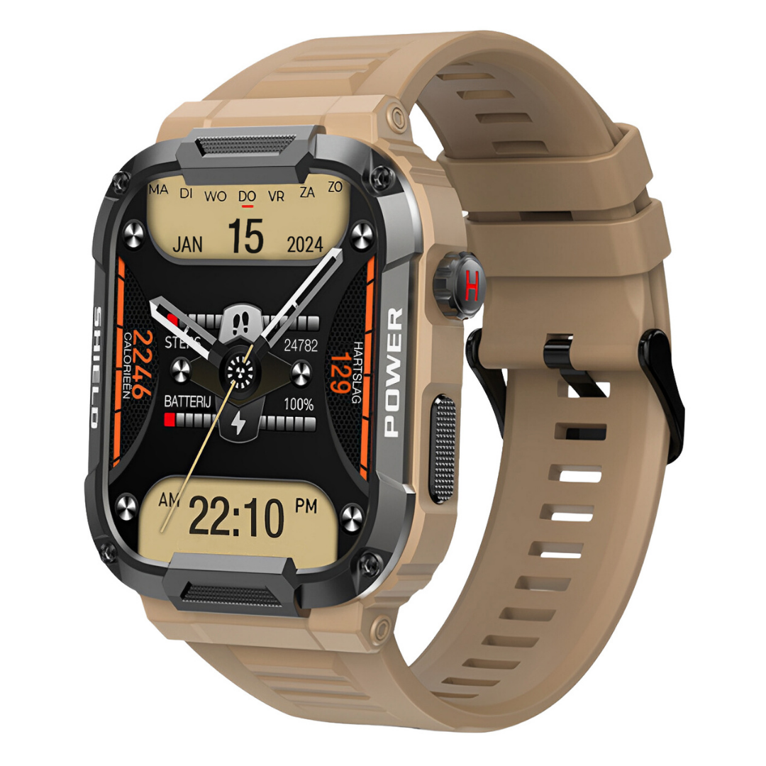 Reloj inteligente resistente a golpes e impermeable, con monitorización de la salud, para hombre