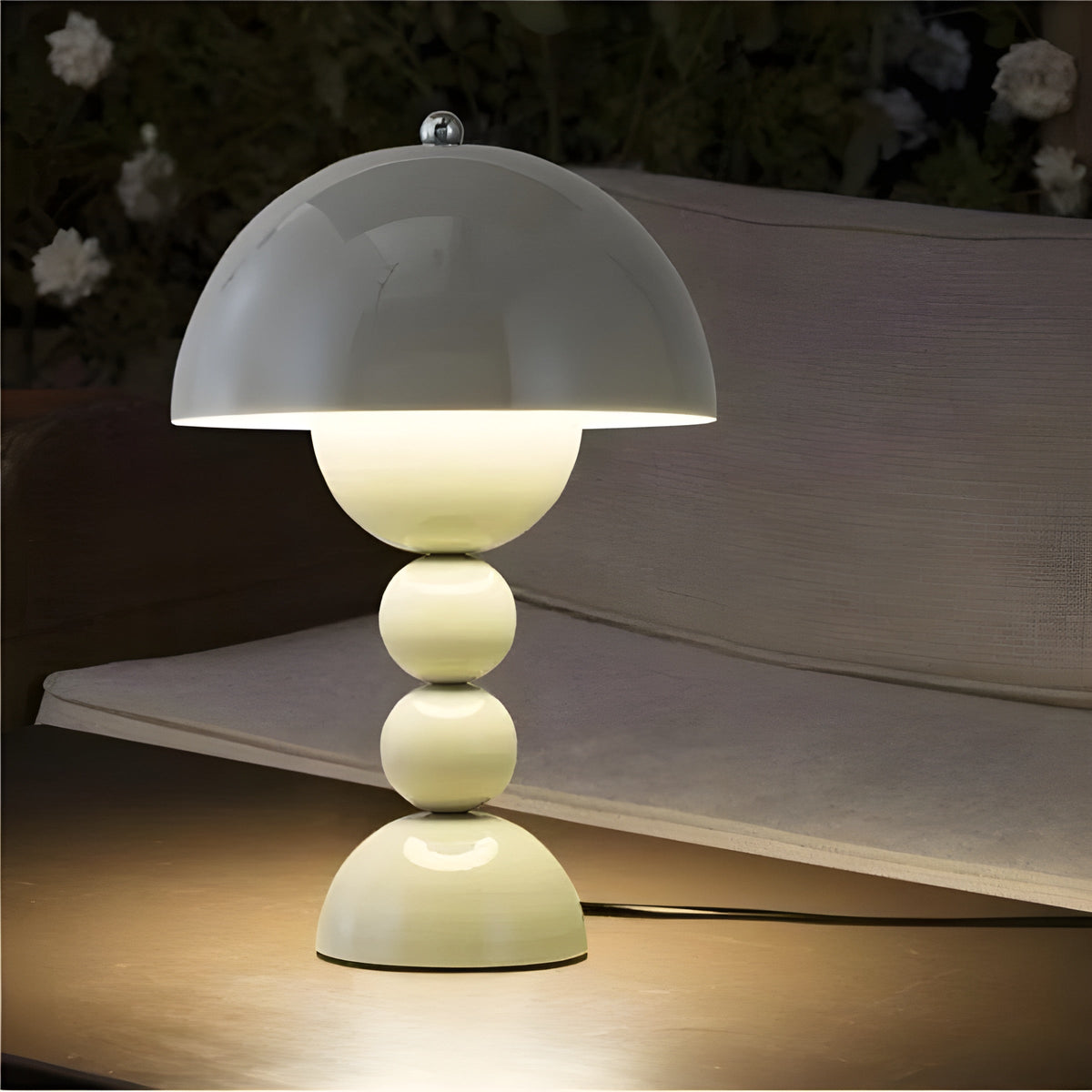 Lámpara de mesa de noche minimalista escandinava con forma de capullo floral y regulable