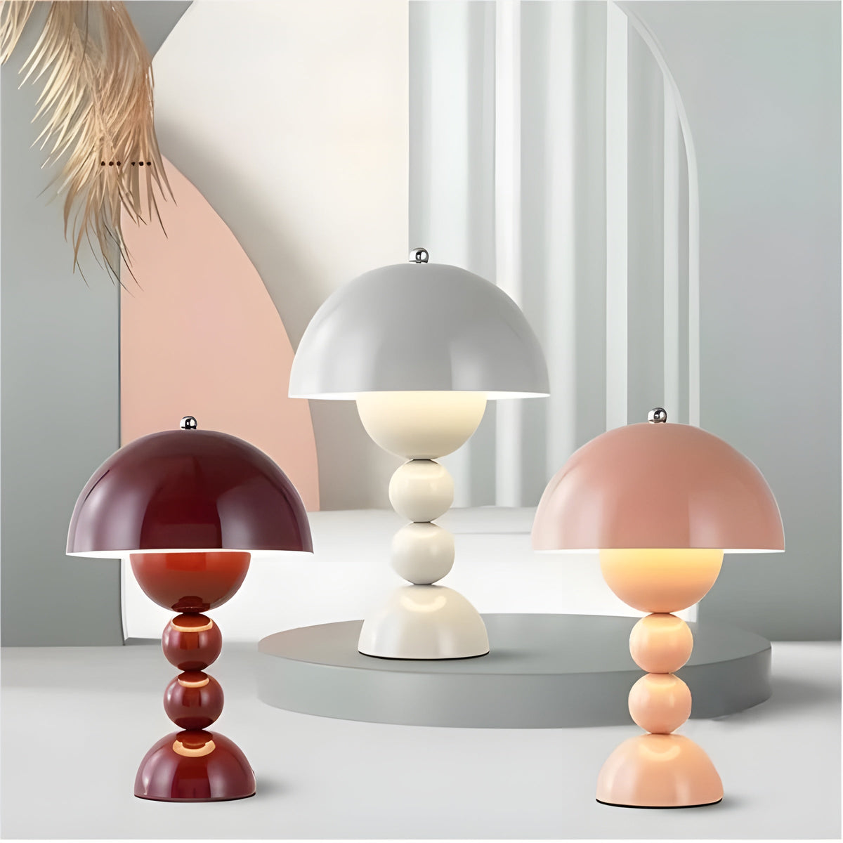 Lámpara de mesa de noche minimalista escandinava con forma de capullo floral y regulable